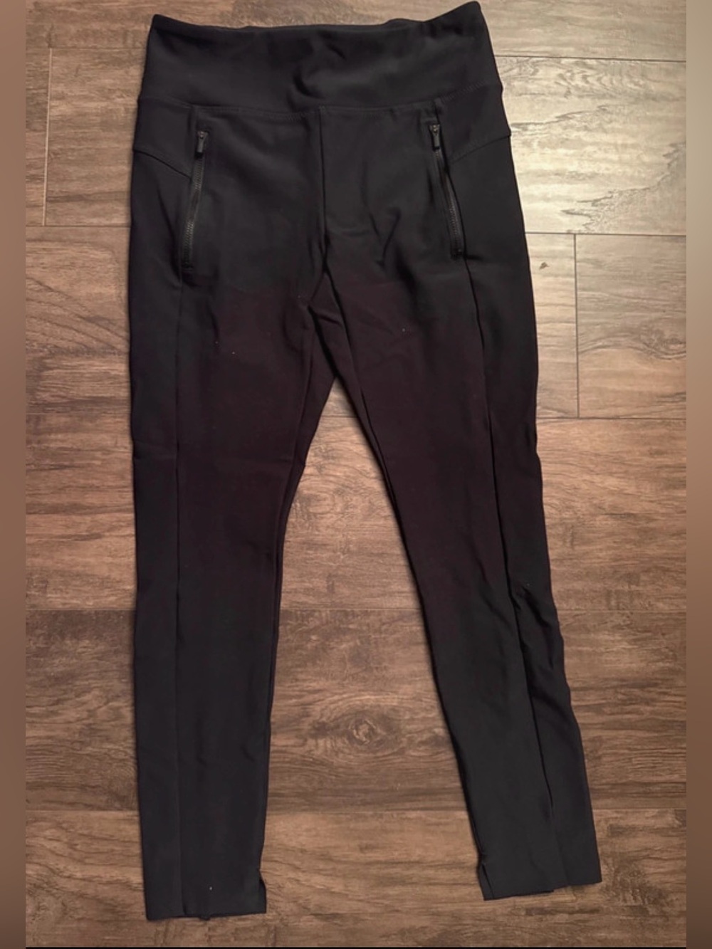 Athleta Black High-Waist Zip-Pocket Leggings